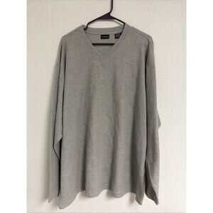 George Men’s Light Grey Gray Sweater RN 87986 sz 2XL